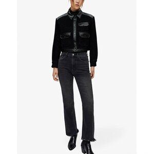 Maje Paris Black High Rise Straight Jeans Sz M/6